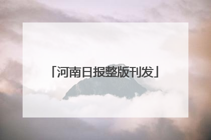 河南日报整版刊发